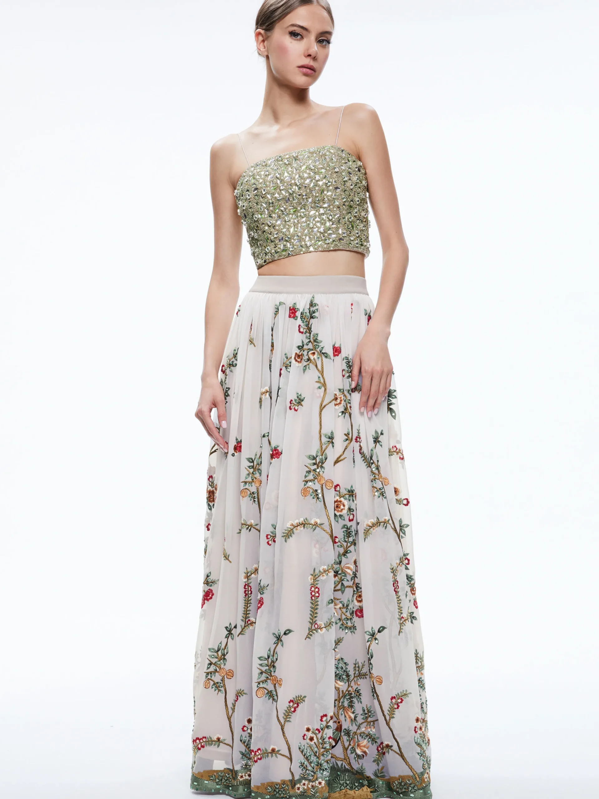 CATRINA EMBELLISHED GOWN MAXI SKIRT