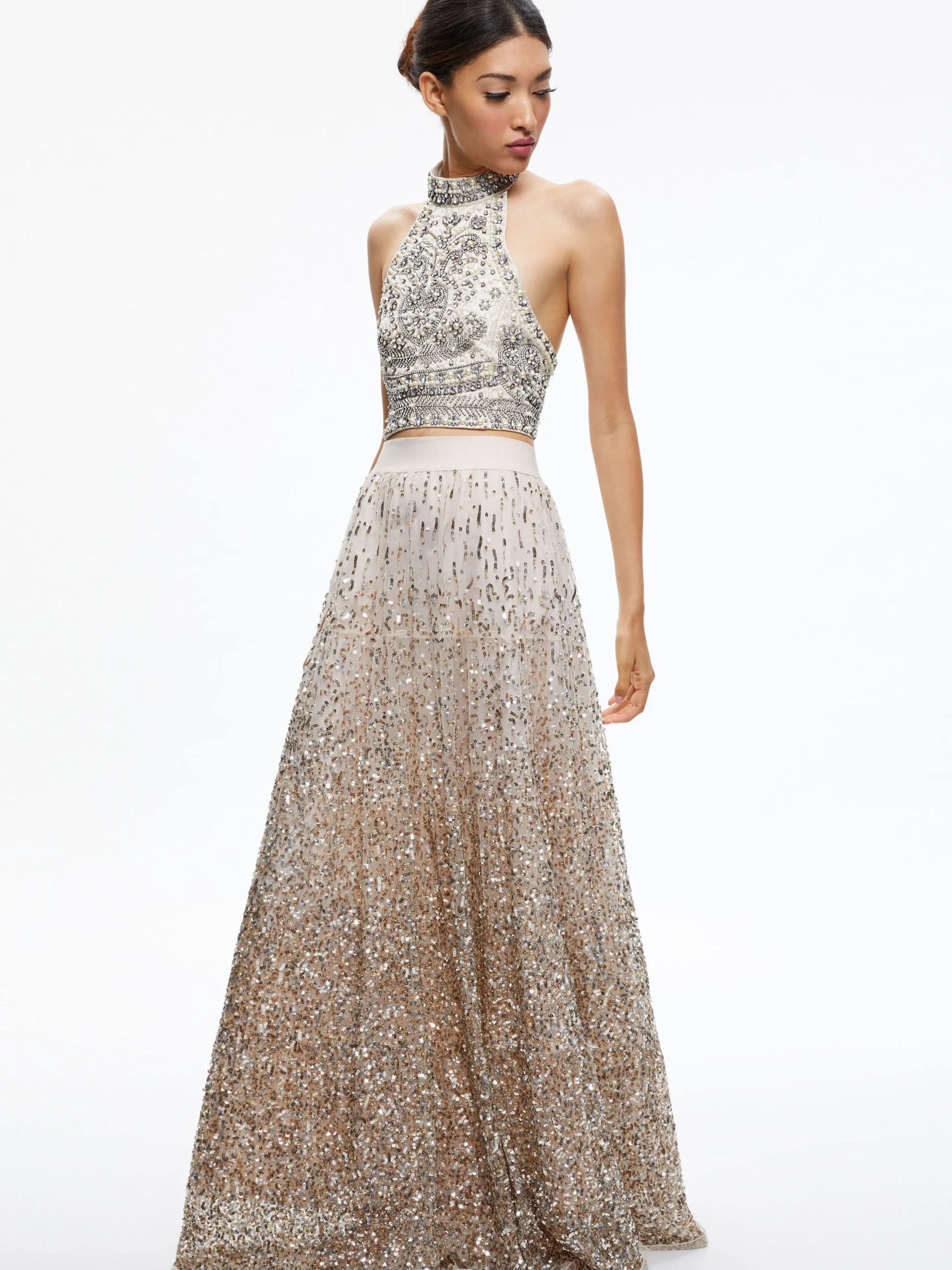 CATRINA SEQUIN EMBELLISHED GOWN SKIRT