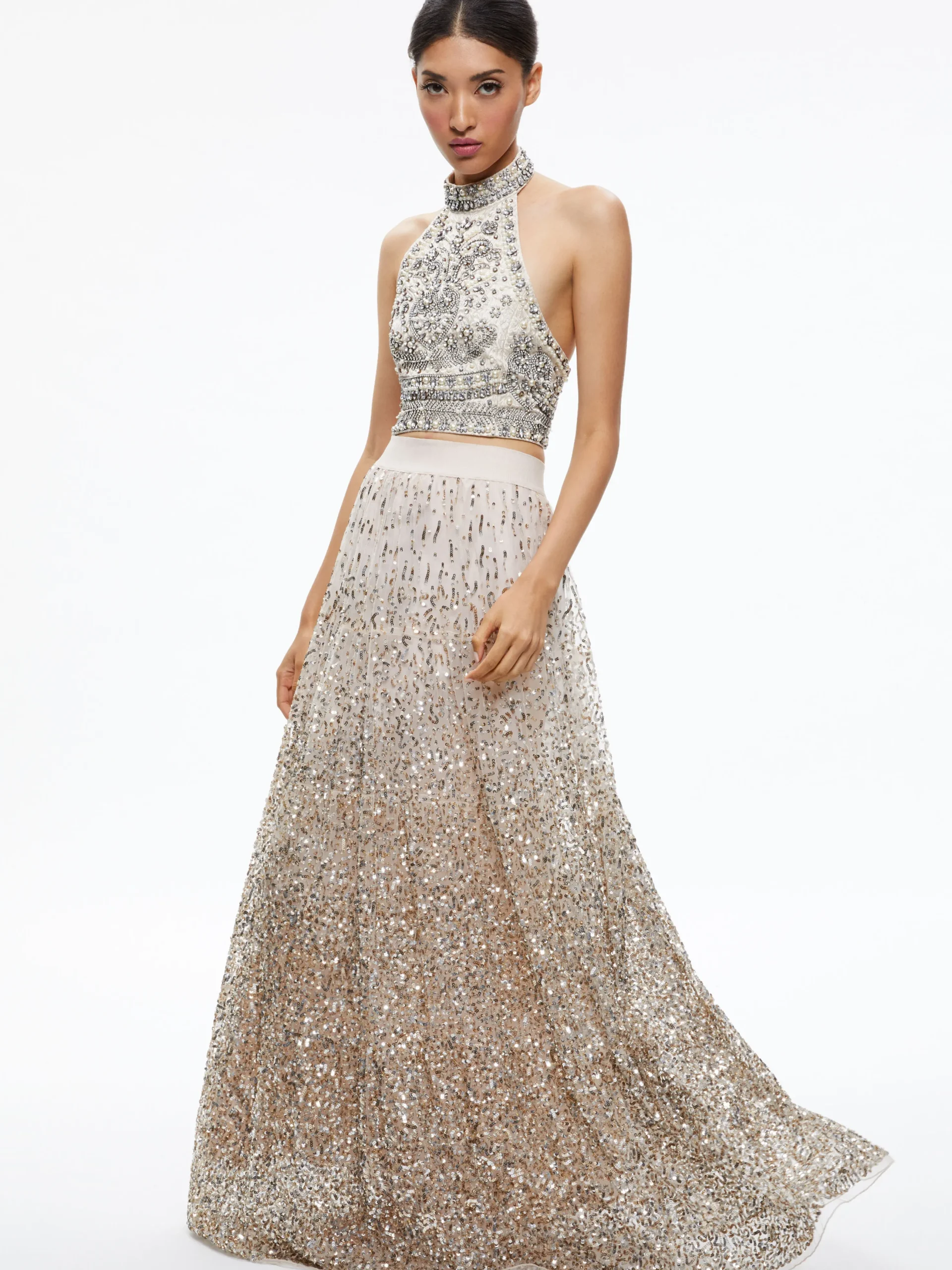 CATRINA SEQUIN EMBELLISHED GOWN SKIRT