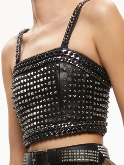 CERESI CHAIN STRAP STUDDED TOP