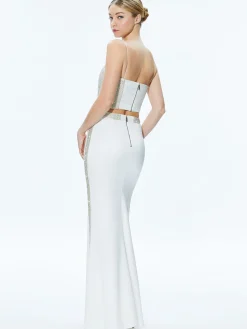 CERESI EMBELLISHED CROP TOP + MARILYNN EMBELLISHED MAXI SKIRT