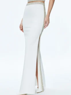 CERESI EMBELLISHED CROP TOP + MARILYNN EMBELLISHED MAXI SKIRT