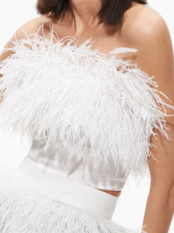 CERESI FEATHER TOP + CINA FEATHER MINI SKIRT