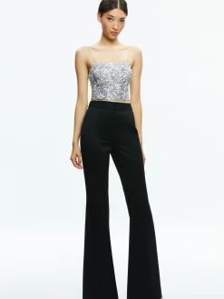 CERESI SEQUIN BANDEAU CROP TOP