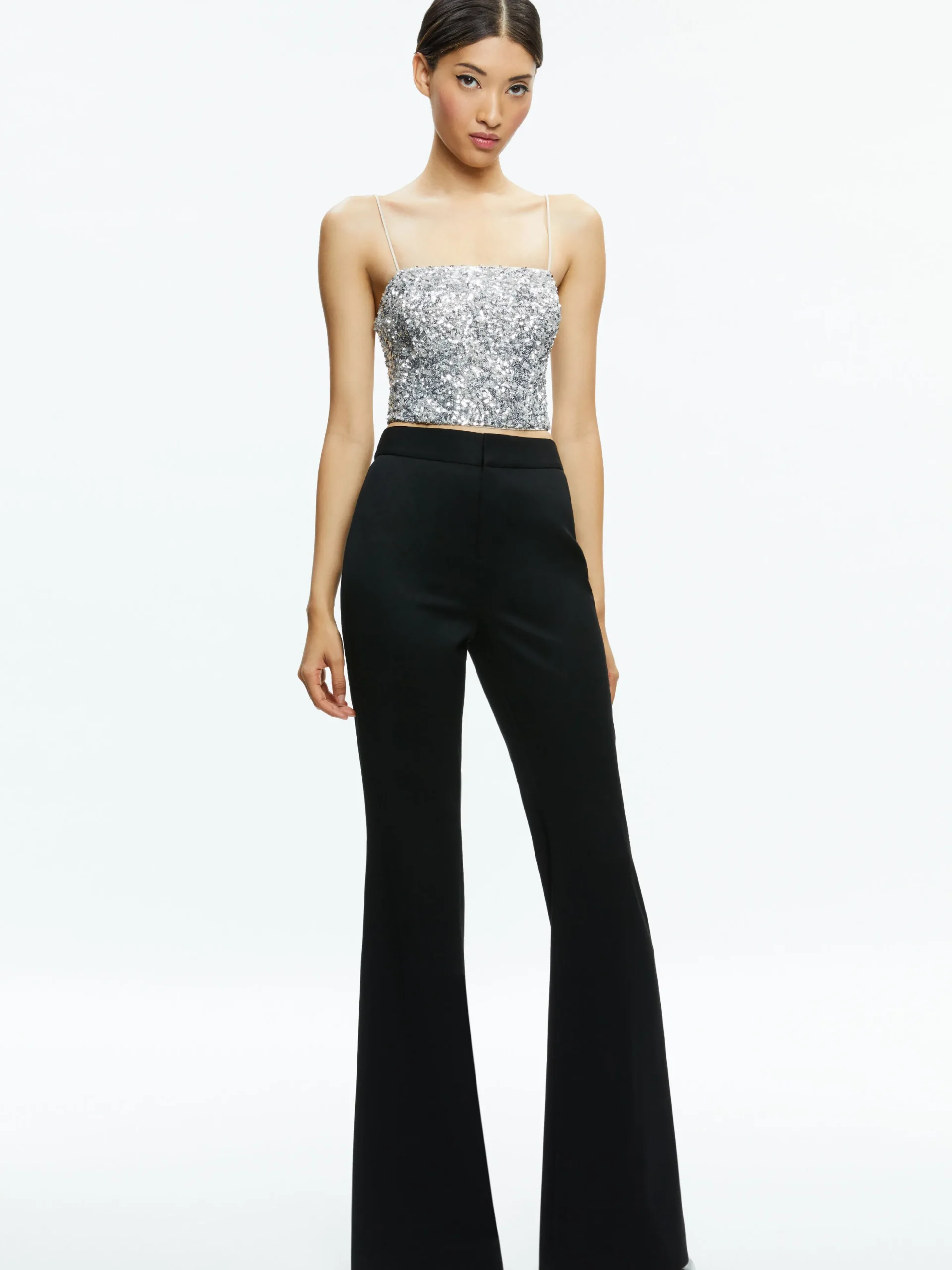 CERESI SEQUIN BANDEAU CROP TOP