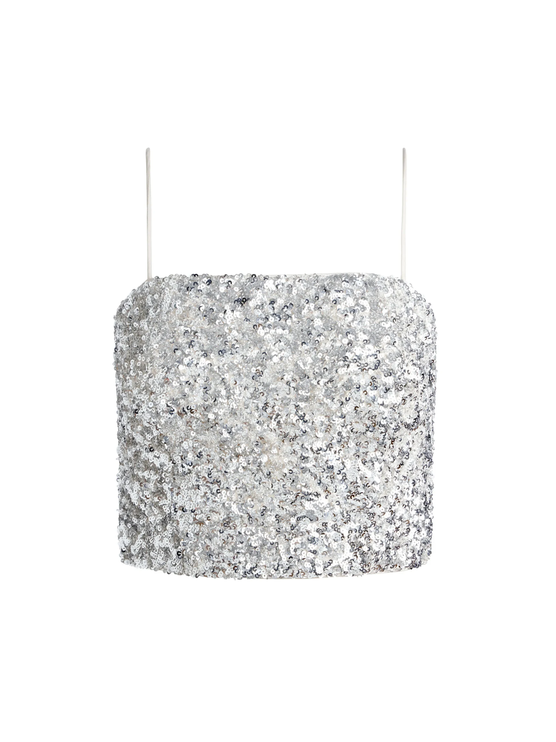 CERESI SEQUIN BANDEAU CROP TOP