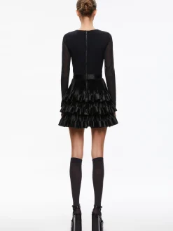 CHARA TIERED RUFFLE MINI DRESS