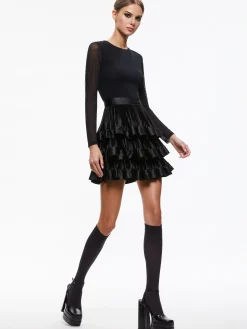 CHARA TIERED RUFFLE MINI DRESS