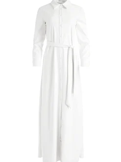 CHASSIDY VEGAN LEATHER MAXI SHIRT DRESS