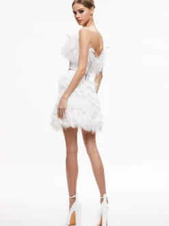 CINA FEATHER MINI SKIRT
