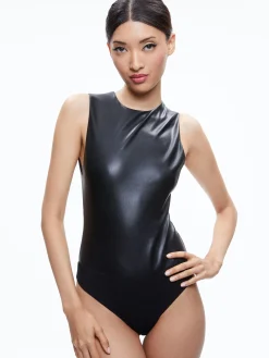 CLARINDA VEGAN LEATHER BODYSUIT