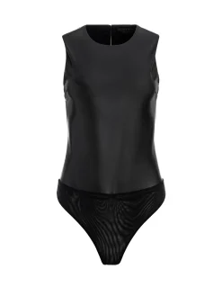 CLARINDA VEGAN LEATHER BODYSUIT