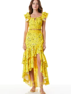 CRISTINA WRAP RUFFLE SKIRT