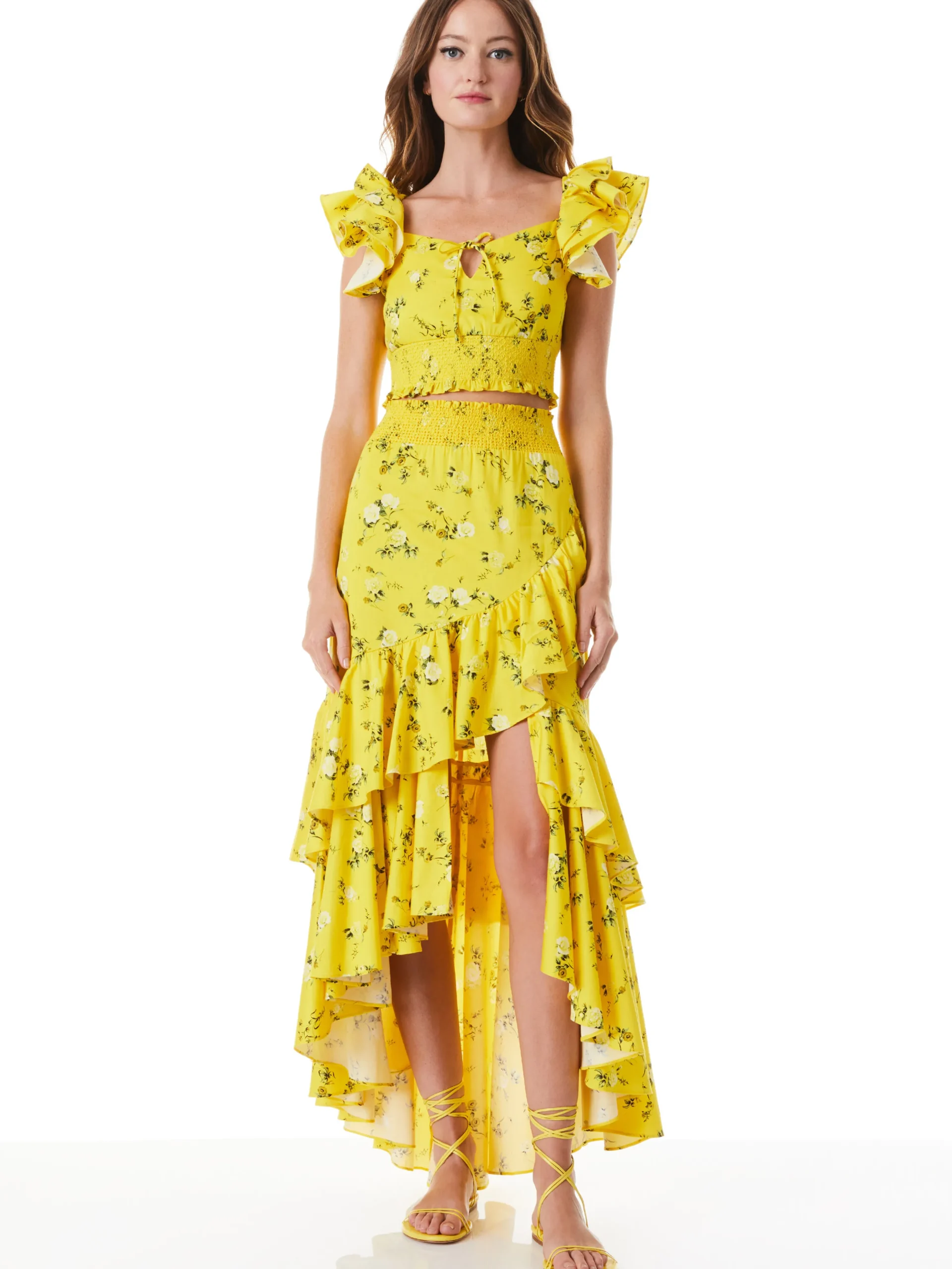 CRISTINA WRAP RUFFLE SKIRT