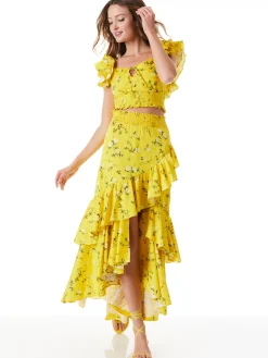 CRISTINA WRAP RUFFLE SKIRT