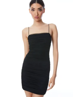 CRUZ SPAGHETTI STRAP MINI RUCHED DRESS