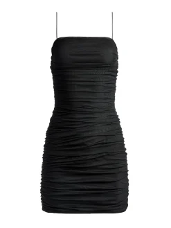 CRUZ SPAGHETTI STRAP MINI RUCHED DRESS