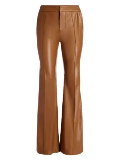 DANETTE VEGAN LEATHER SPLIT HEM TROUSERS