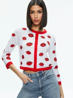 DARODA KISS CREWNECK CROPPED CARDIGAN