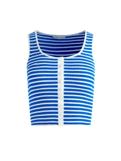 DARYN BUTTON FRONT CROPPED TANK