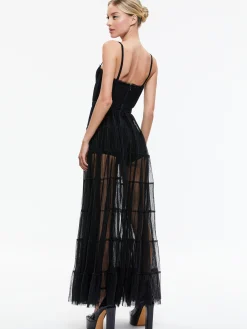 DEENA PLEATED MAXI DRESS WITH HOT PANT