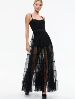 DEENA PLEATED MAXI DRESS WITH HOT PANT