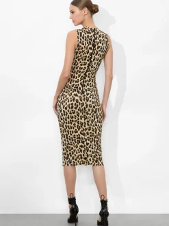 DELORA FITTED MOCK NECK DRESS