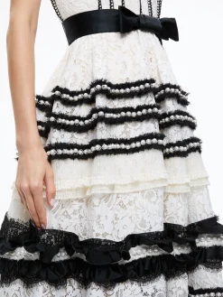 DENITA BUSTIER RUFFLE GOWN