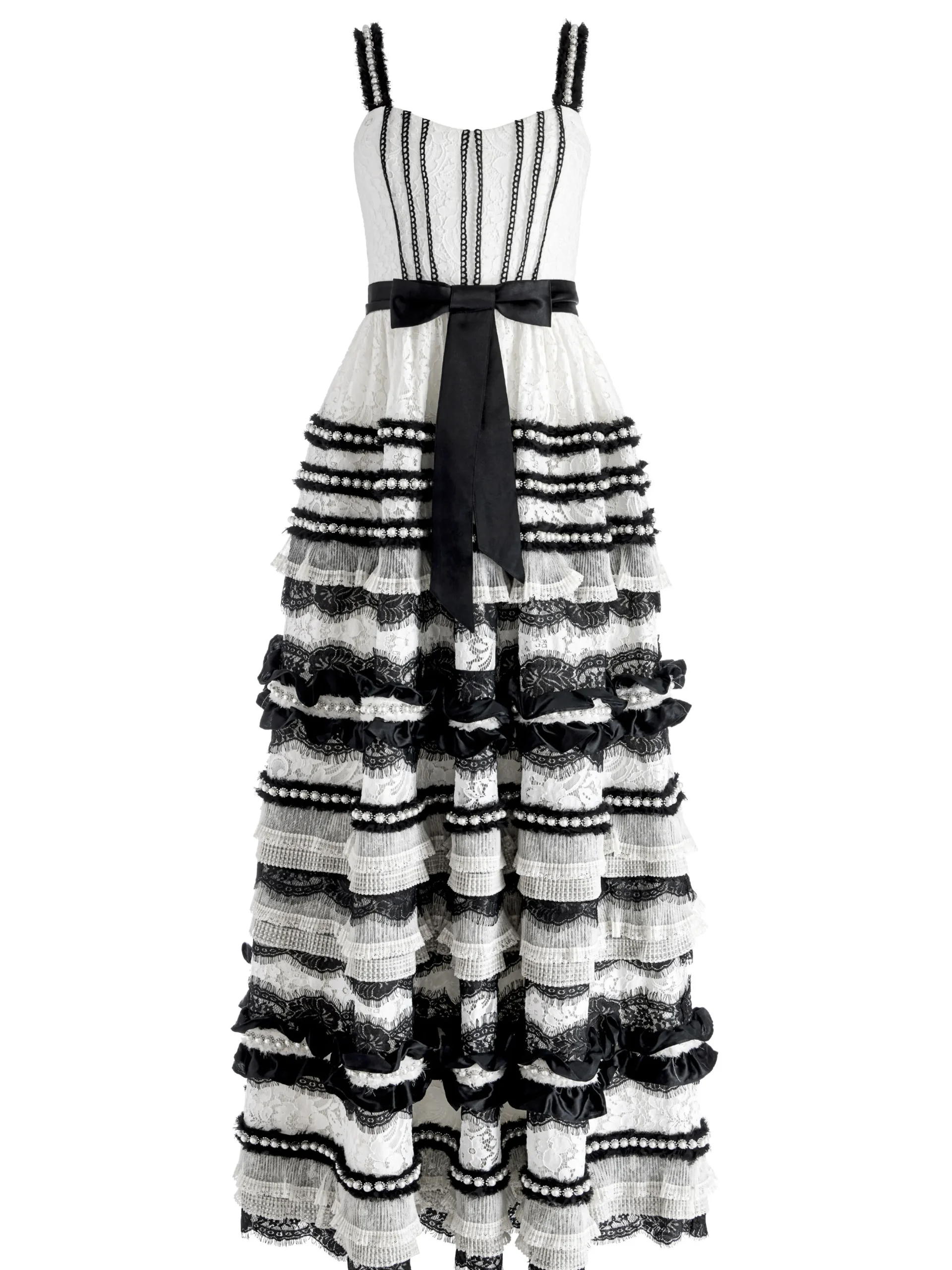 DENITA BUSTIER RUFFLE GOWN