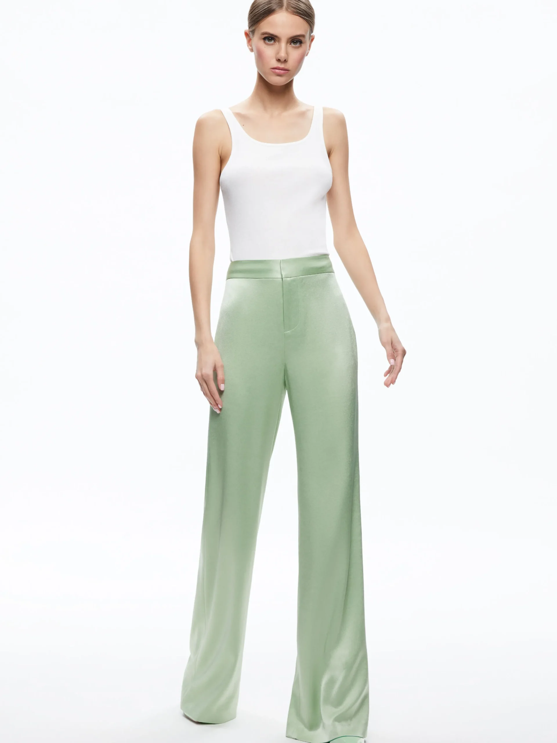 DENNY NOTCH COLLAR BOYFRIEND BLAZER + DEANNA HIGH WAISTED BOOTCUT PANT