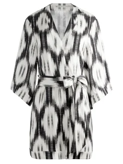 DOMINO KIMONO WITH TIE BELT