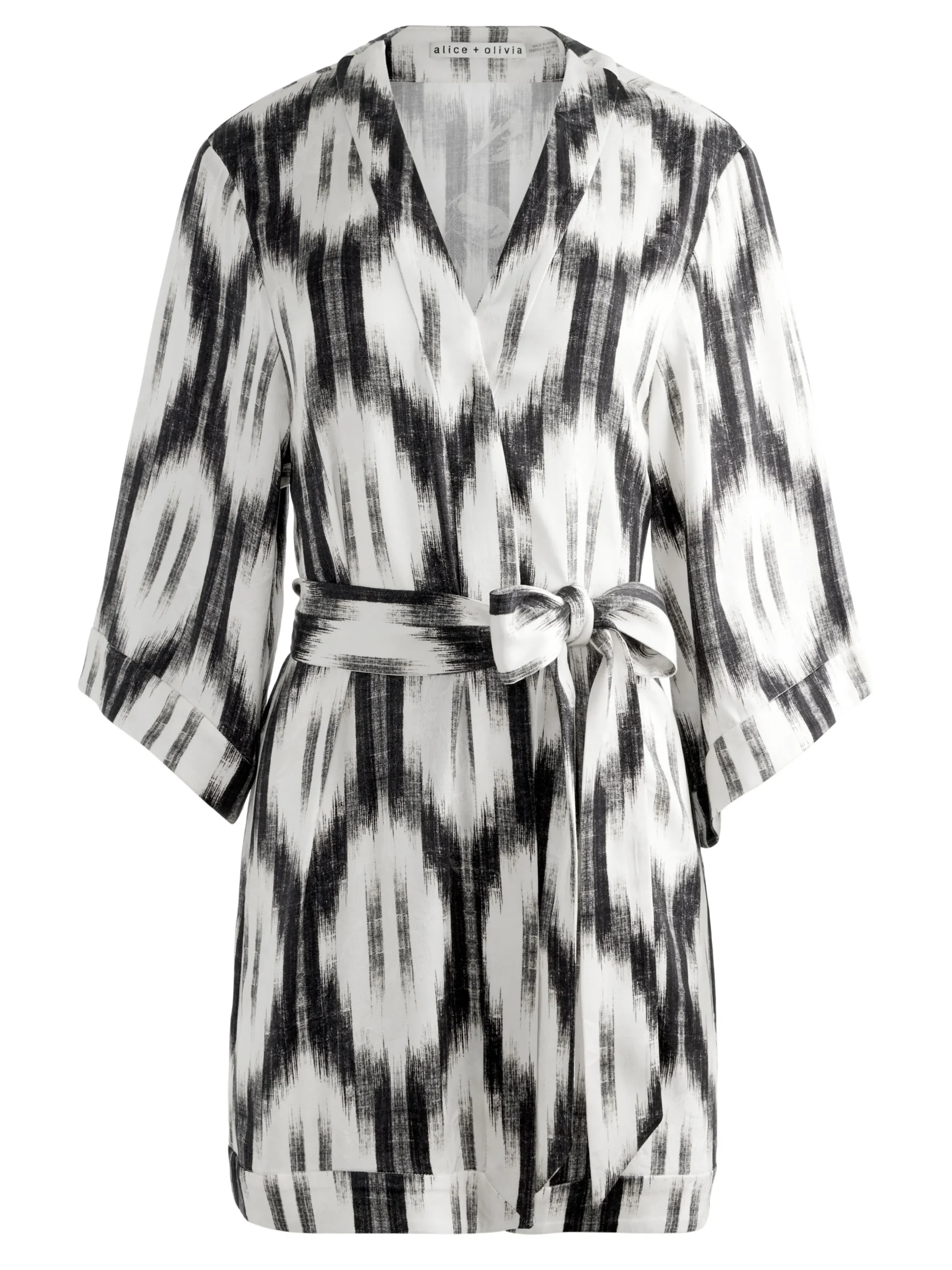 DOMINO KIMONO WITH TIE BELT
