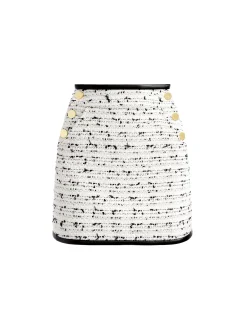 DONALD HIGH WAISTED SIDE BUTTON SKIRT