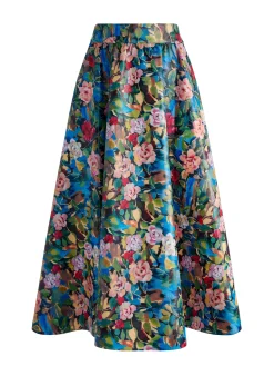 EARLA VEGAN LEATHER FLARE SKIRT