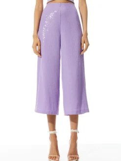 ELBA SEQUIN HIGH WAISTED ANKLE PANT