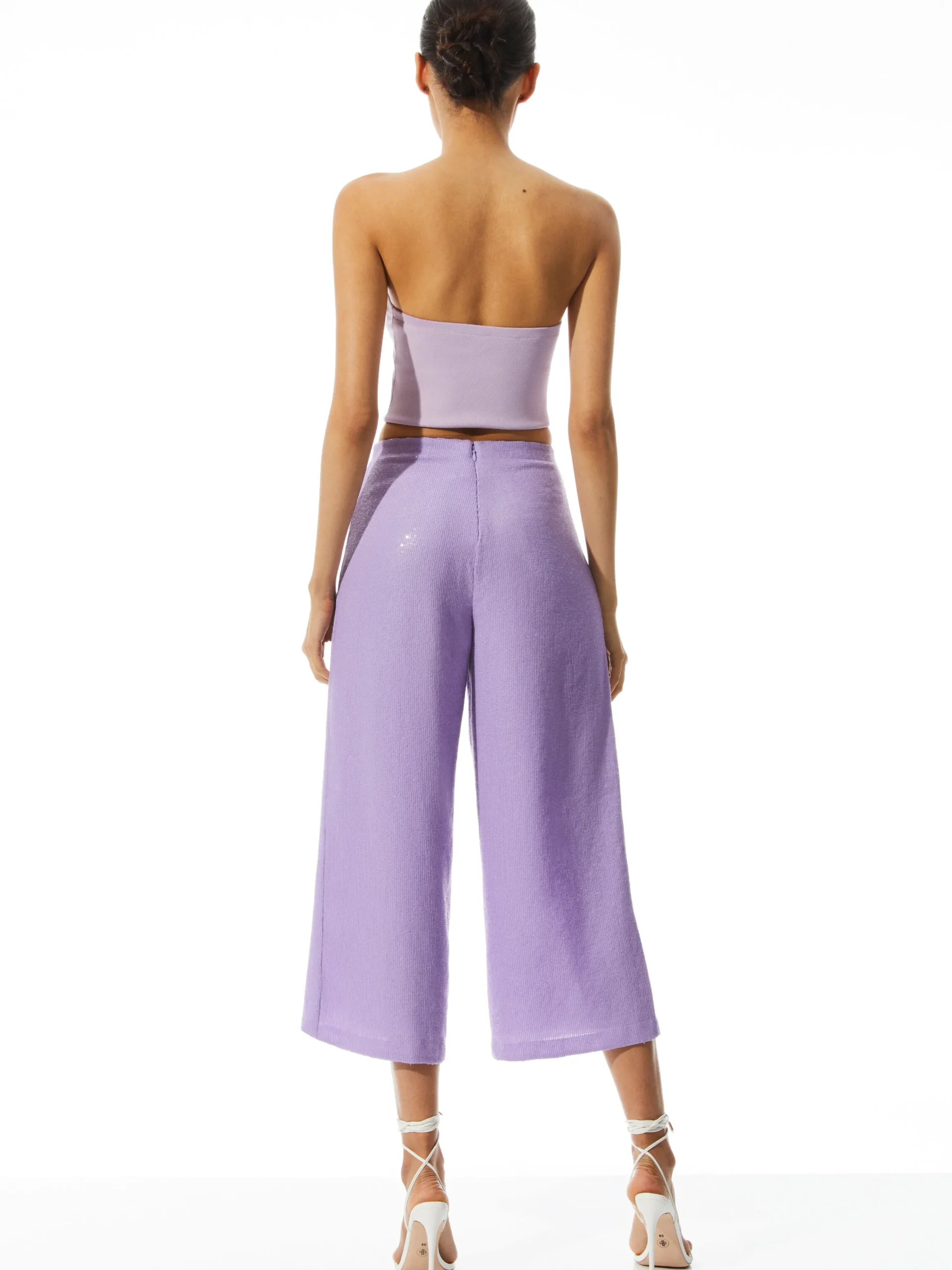 ELBA SEQUIN HIGH WAISTED ANKLE PANT
