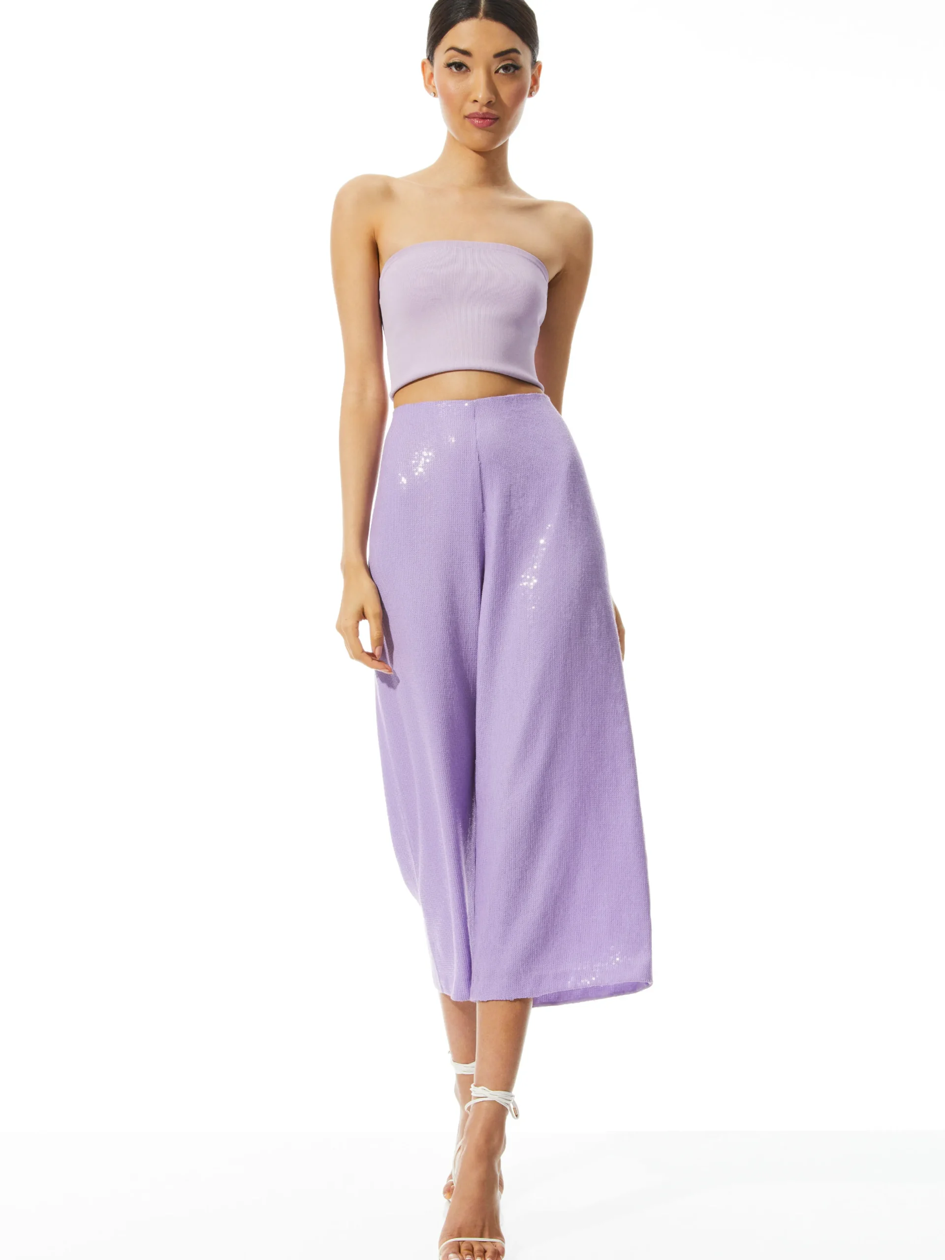 ELBA SEQUIN HIGH WAISTED ANKLE PANT