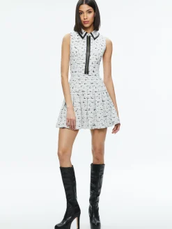 ELLIS TWEED BOX PLEAT DRESS