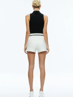 ESTA PLEATED CONTRAST TRIM SHORT