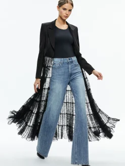 EVERLY DRAMA LACE MAXI BLAZER