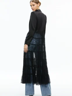 EVERLY DRAMA LACE MAXI BLAZER