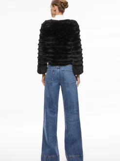 FAWN FAUX FUR TEXTURED JACKET