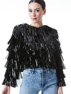 FAWN FRINGE TINSEL JACKET