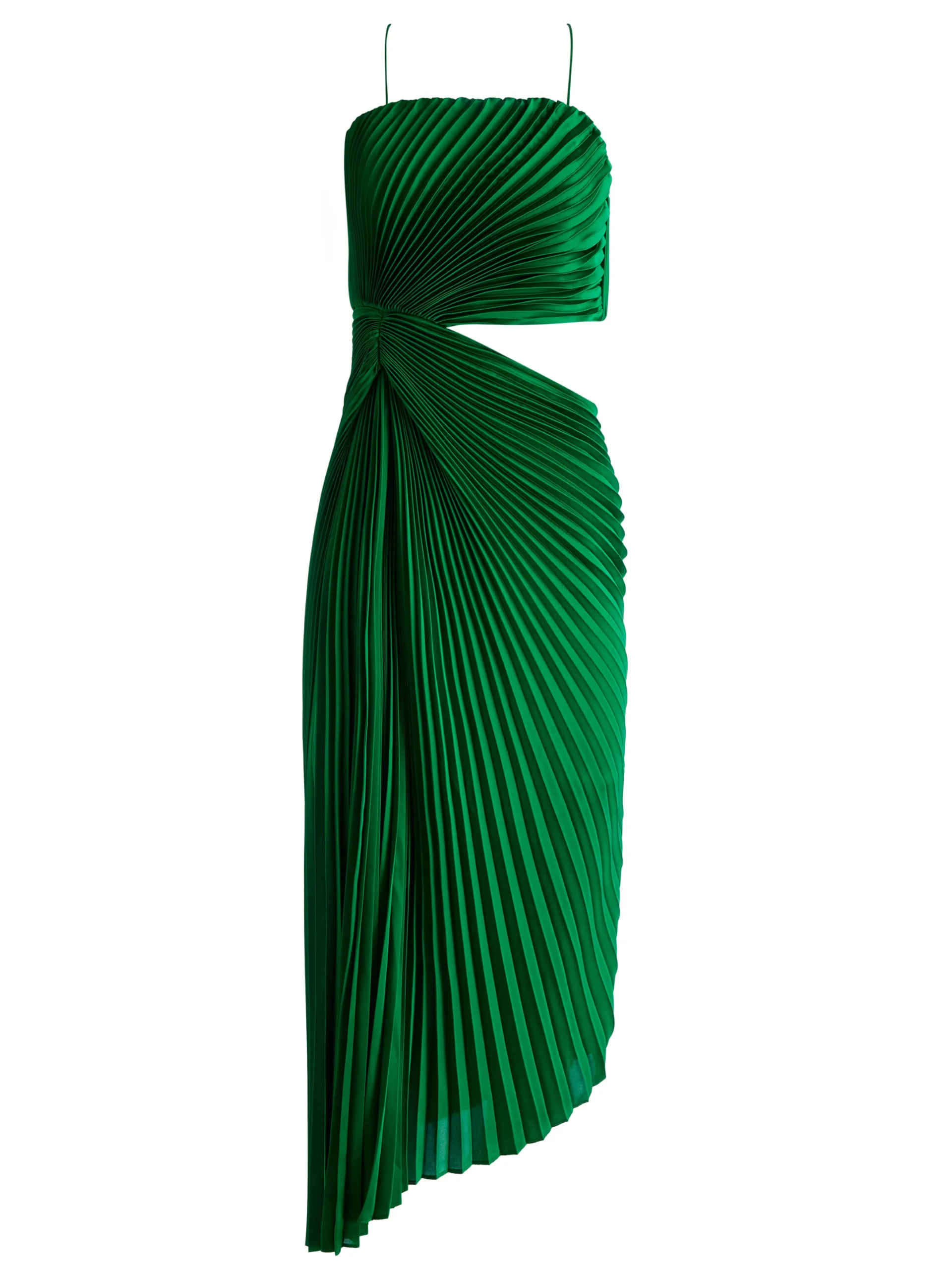 FAYETH CUT OUT ASYMMETRICAL HEM MIDI DRESS