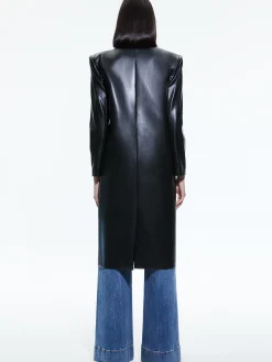 FIERRO VEGAN LEATHER LONG BLAZER