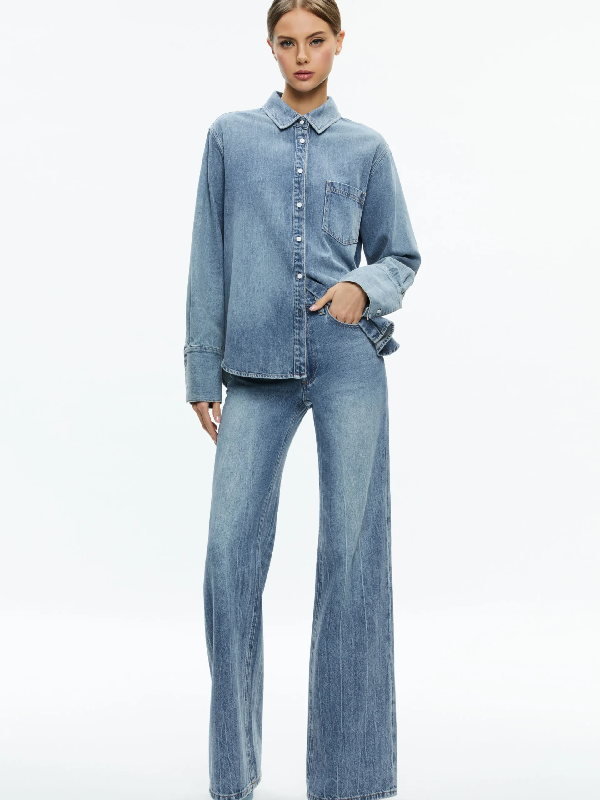 FINELY DENIM BUTTON DOWN