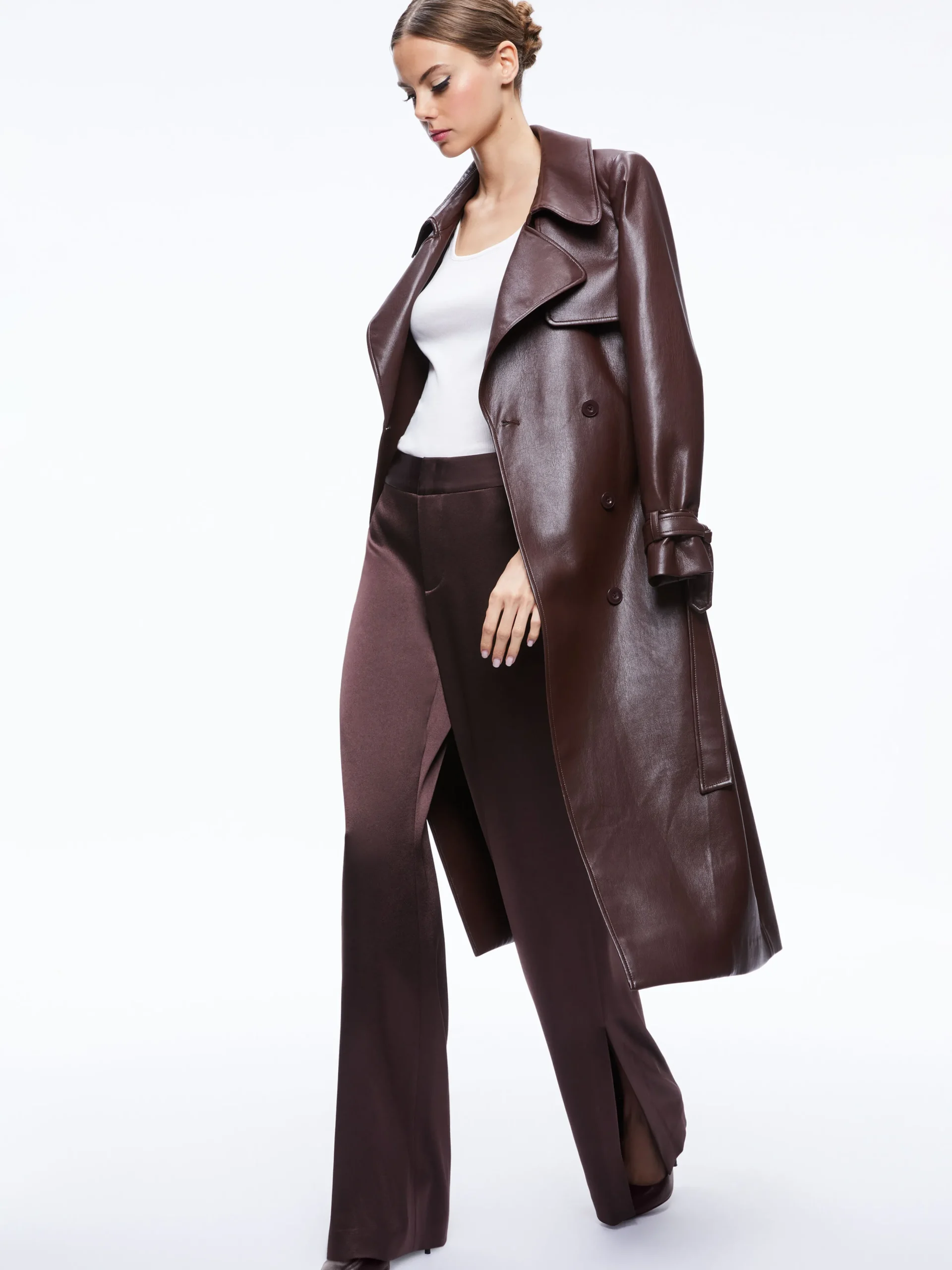 FINELY OVERSIZED BUTTON DOWN SHIRT + JC WIDE LEG SIDE SLIT PANT
