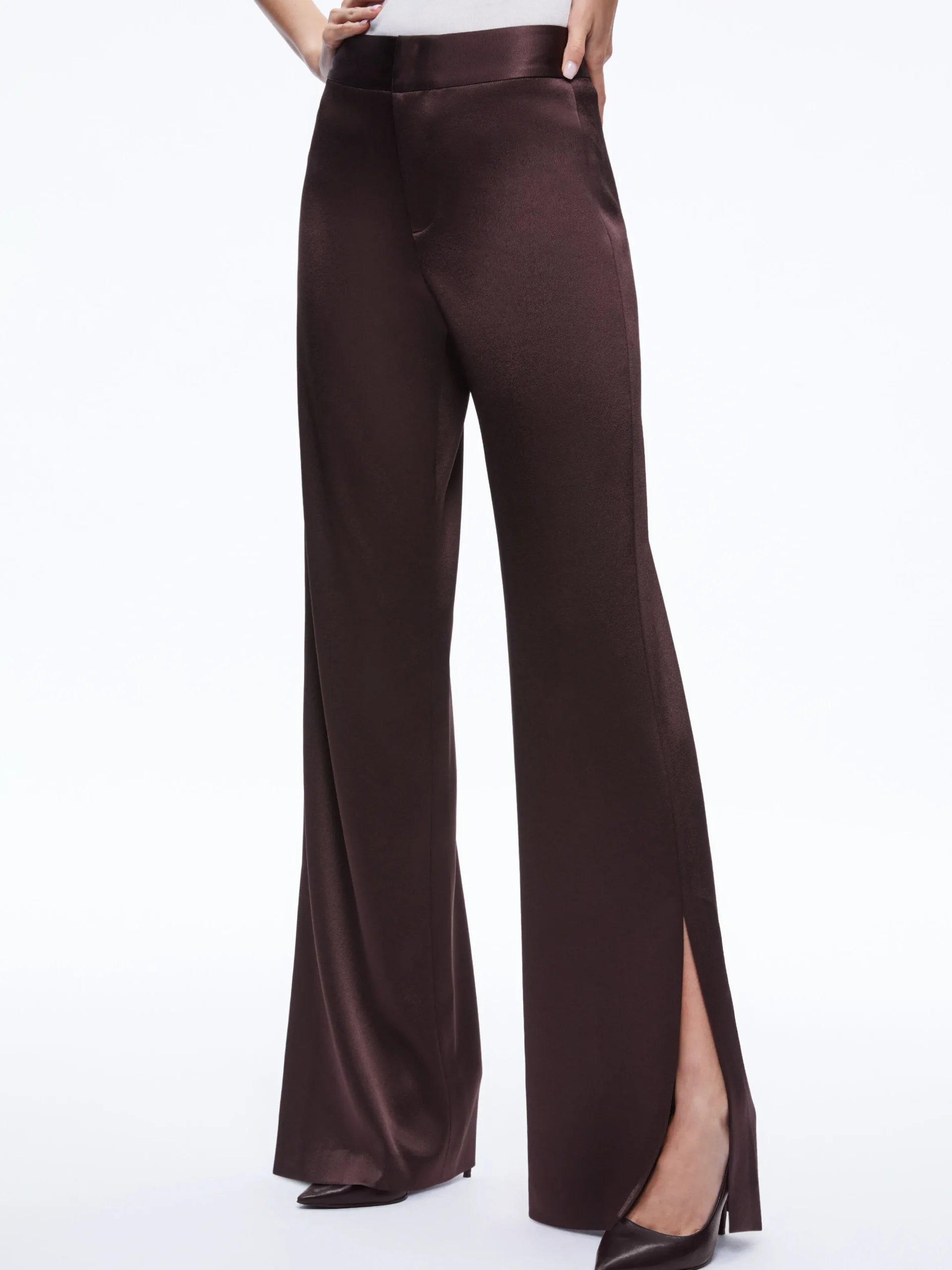 FINELY OVERSIZED BUTTON DOWN SHIRT + JC WIDE LEG SIDE SLIT PANT