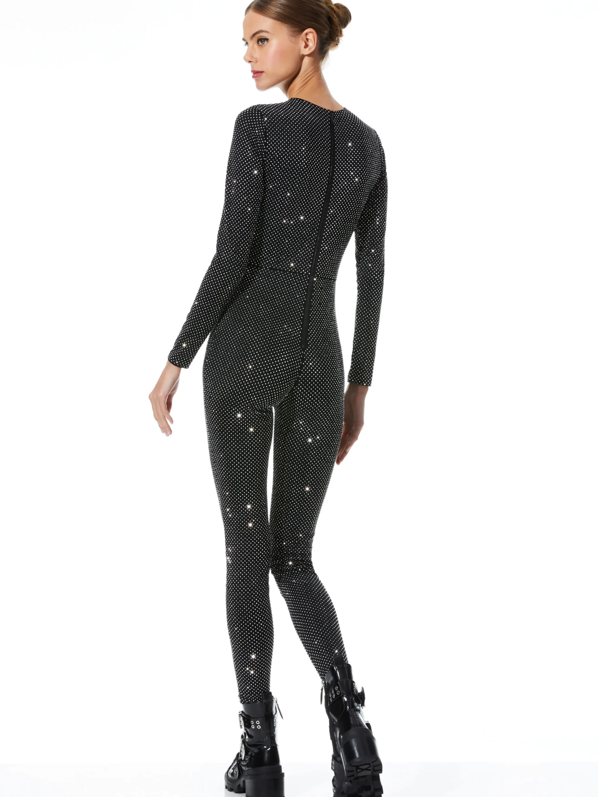 FREDDIE CREWNECK EMBELLISHED CATSUIT