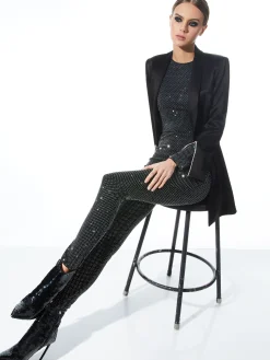 FREDDIE CREWNECK EMBELLISHED CATSUIT
